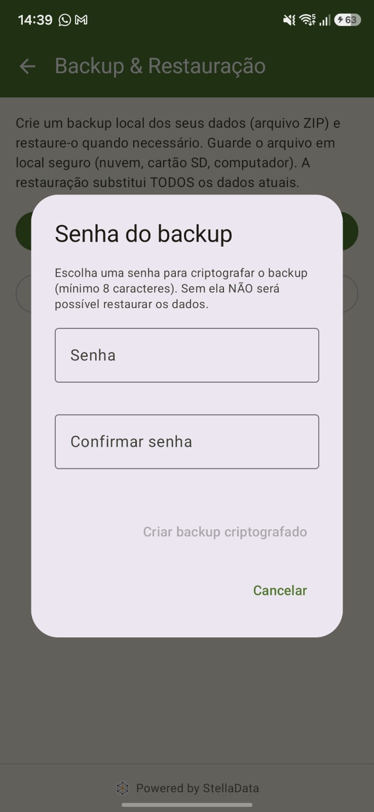 Backup Criptografado, 100% Local